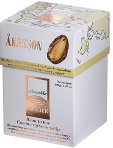 chocoME Atelier - Sicilian Almonds covered in Åkesson Chocolate and Voatsiperifery wild pepper - Madagascar