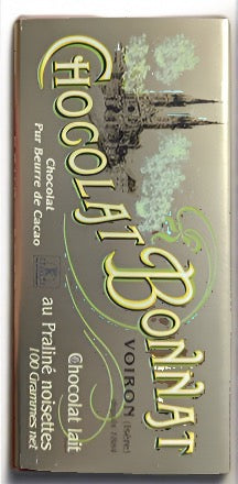 Bonnat 55% "Chocolat Lait au Praline Noisettes" Dark Milk Chocolate Bar
