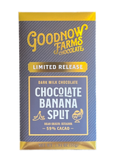 Goodnow Farms Limited Release "Chocolate Banana Split" 59% Dark Milk Chocolate