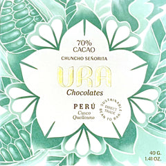 Ura Chocolates - Cusco Señorita 70% Dark Chocolate - Peru