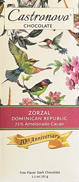 Castronovo - "10-Year Anniversary Bar!" Zorzal 72% Dark Chocolate - Dominican Republic