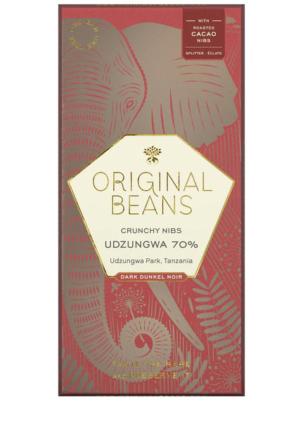 Original Beans - Udzungwa with Nibs 70% Dark Chocolate - Tanzania
