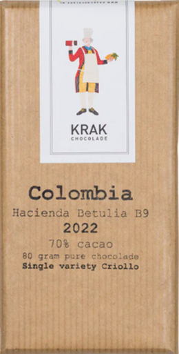 Krak - Hacienda Betulia 70% Dark Chocolate - Colombia