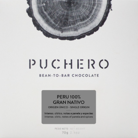 Puchero 100% Peru "Gran Nativo Blanco" Dark Chocolate Bar exp. 02.03.24