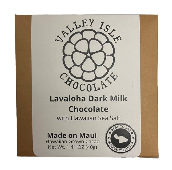 Valley Isle - Lavaloha with Sea Salt Dark Milk Chocolate Bar - Hawaii