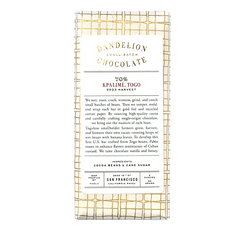 Dandelion - Kpalimé 70% Dark Chocolate Bar - Togo