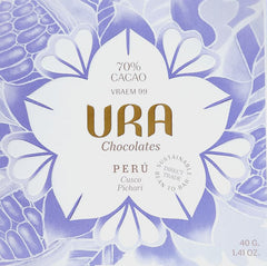 Ura Chocolates - Cusco Pichari 70% Dark Chocolate - Peru