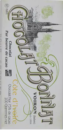 Bonnat - Cote d'Ivoire 75% Dark Chocolate - Ivory Coast