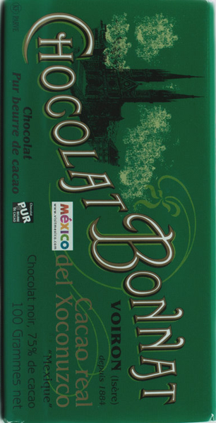 Bonnat 75% Mexico "Cacao Real del Xoconuzco" Dark Chocolate Bar