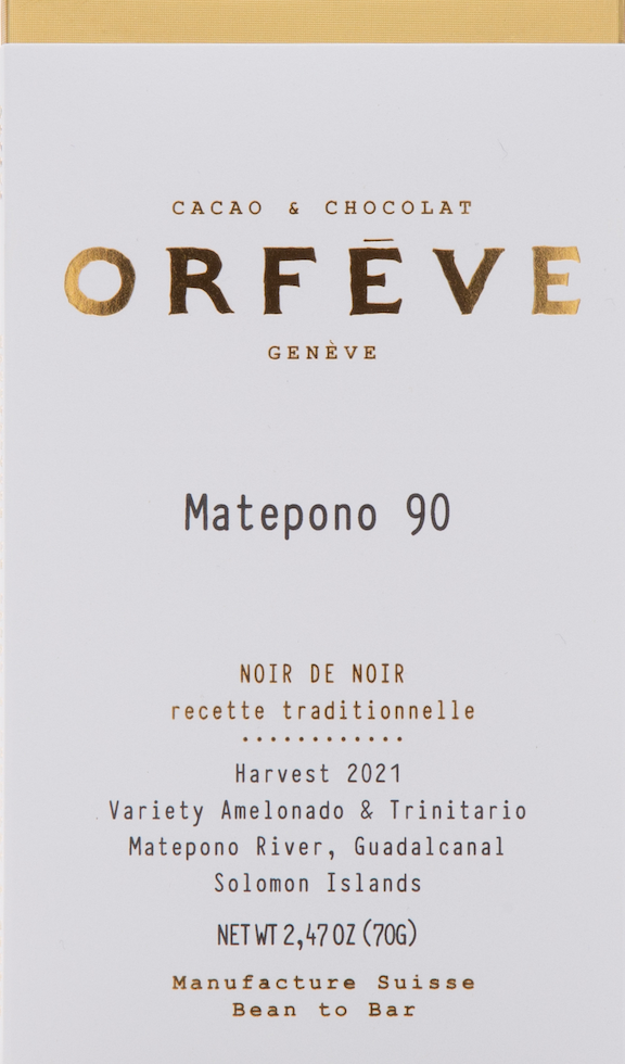 Orfeve - Matepono 90% Dark Chocolate - Solomon Islands