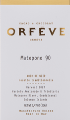 Orfeve - Matepono 90% Dark Chocolate - Solomon Islands