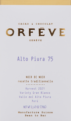 Orfeve Alto Piura 75% Peru Dark