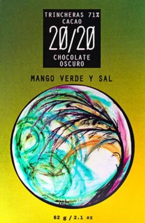 20/20 Chocolates - "Mango Verde Y Sal" 71% Dark Chocolate - Venezuela