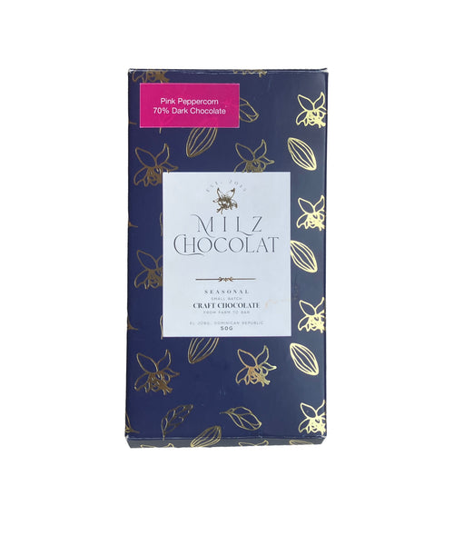 Milz Chocolat "Pink Peppercorn" 70% Dark Chocolate