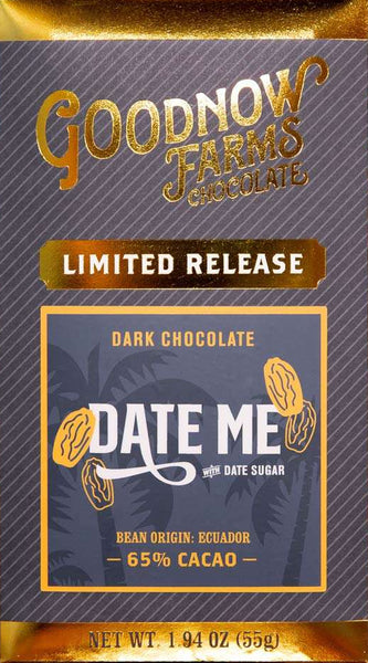 Goodnow Farms - Limited Release "Date Me" 65% Dark Chocolate with Date Sugar - Ecuador