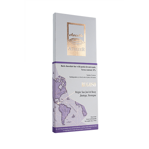 chocoME Atelier - Rugoso 70% Dark Chocolate with Panko Breadcrumbs - Nicaragua