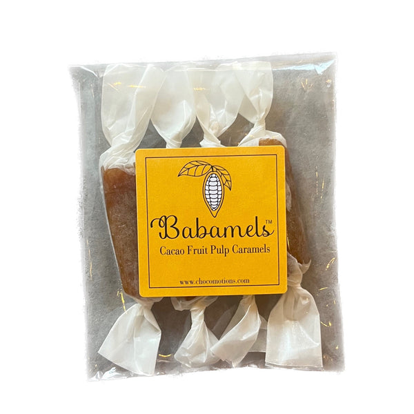 Chocomotions "BABAMELS" Cacao Fruit Pulp Caramels (Pack of 4)