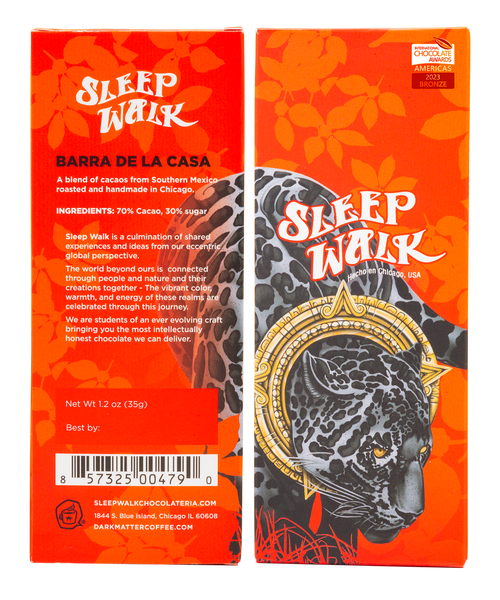 Sleep Walk - Barra De La Casa 70% Dark Chocolate - Mexico