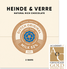 Heinde & Verre - Dutch Original 52% Milk Chocolate - Dominican Republic, Ecuador, Indonesia
