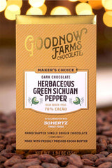 Goodnow Farms - Limited Release "Herbaceous Green Sichuan Pepper" 70% Dark Chocolate - Peru