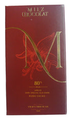 Milz Chocolat "Añejo Rizek" 80% Dark Chocolate Bar