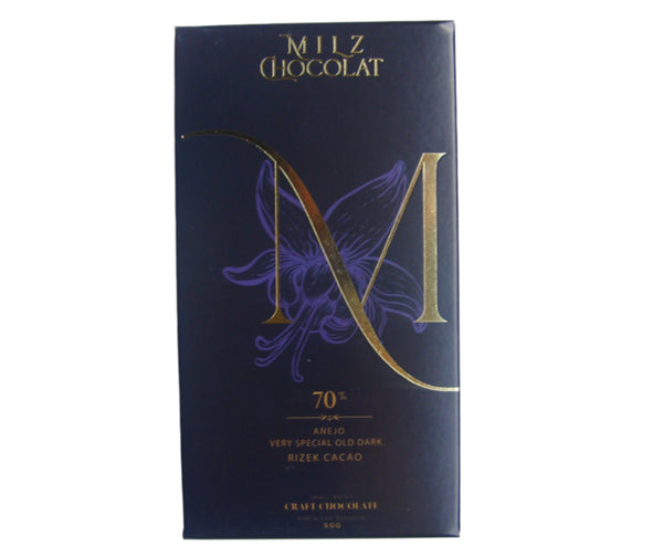 Milz Chocolat "Añejo Rizek" 70% Dark Chocolate Bar