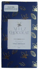 Milz Chocolat "Dark Milk with Caramelized Pecans" 65% Milk Chocolate