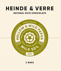 Heinde & Verre - Mellow & Wild Papua 55% Milk Chocolate - Indonesia