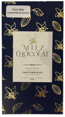 Milz Chocolat "Dark Milk with Caramelized Pecans" 65% Milk Chocolate