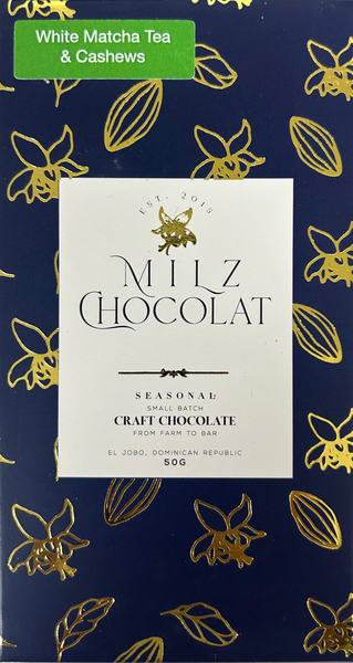 Milz - Matcha White Chocolate with Cashews  - Dominican Republic