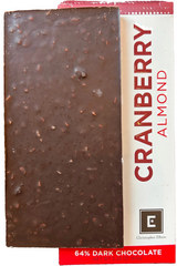 Christopher Elbow - Winter Cranberry Almond Dark Chocolate Bar