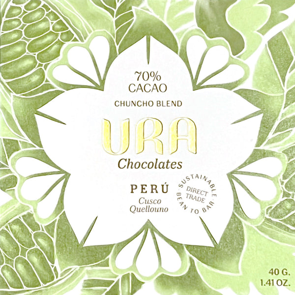 Ura Chocolates 70% Cusco Quellouno, Peru Dark Chocolate