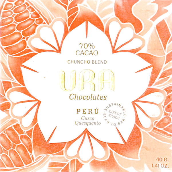 Ura Chocolates 70% Cusco Quesquento, Peru Dark Chocolate