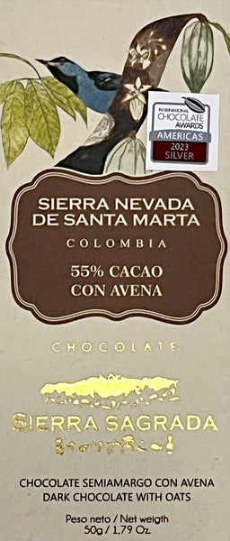 Sierra Sagrada - 55% Sierra Nevada De Santa Marta Dark Chocolate with Oats
