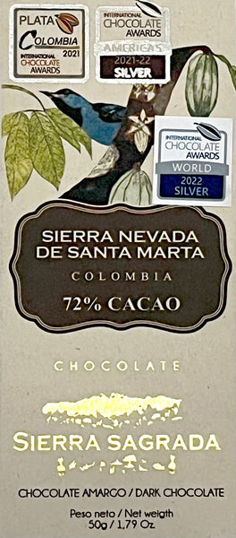 Sierra Sagrada - 72% Sierra Nevada De Santa Marta Dark Chocolate
