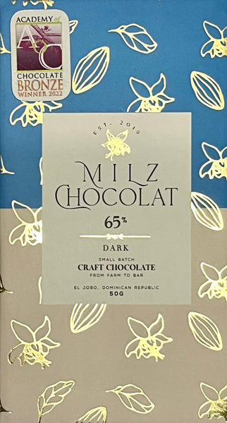 Milz Chocolat - 65% Dark Chocolate Bar - Dominican Republic (Exp. 10/25)