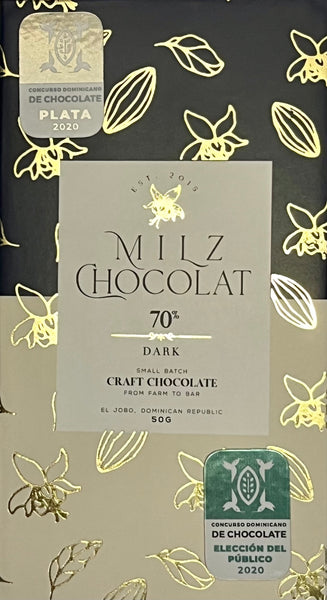 Milz Chocolat - 70% Dark Chocolate  - Dominican Republic (Exp. 8/25)