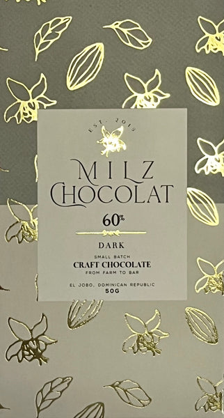 Milz Chocolat - 60% Dark Chocolate - Dominican Republic