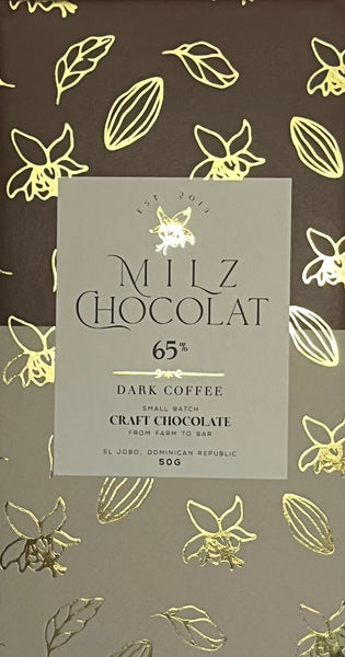 Milz Chocolat - "Dark Coffee" 65% Dark Chocolate - Dominican Republic