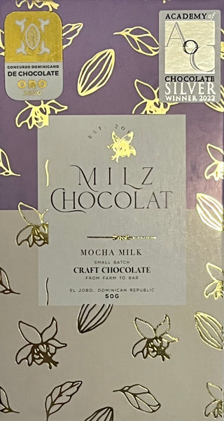 Milz Chocolat - "Mocha Milk" Chocolate with Coffee  - Dominican Republic