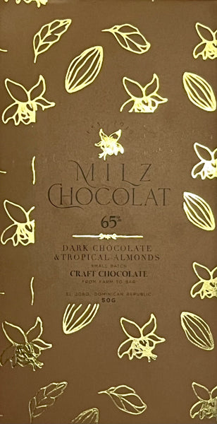 Milz Chocolat - "Tropical Almonds" 65% Dark Chocolate - Dominican Republic