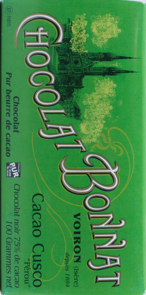 Bonnat 75% Peru "Cacao Cusco" Dark Chocolate Bar exp. Jan 2024