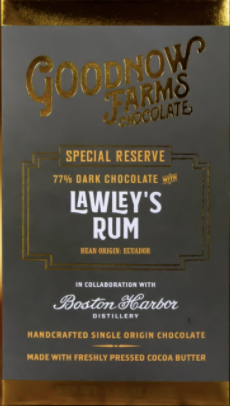 Goodnow Farms Special Reserve "Lawley's Rum" 77% Dark Chocolate exp. March 2024
