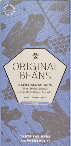 Original Beans "Esmeraldas", Ecuador 42% Milk Chocolate Exp. May 2023