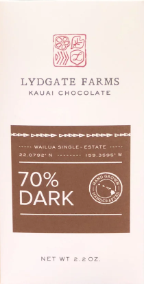 Lydgate Farms - 70% Dark Chocolate - Hawaii