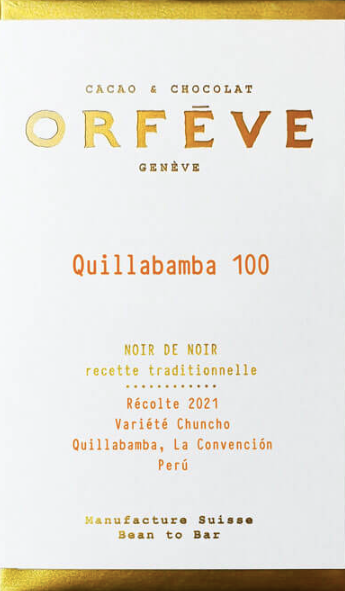 Orfeve - Quillabamba 100% Dark Chocolate - Peru