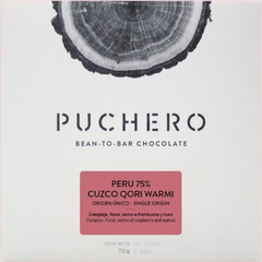 Puchero 75% Peru "Cuzco Qori Warmi" Dark Chocolate Bar