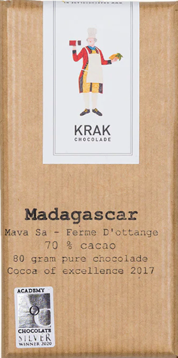 Krak Madagascar - MAVA Ottange 70% Dark Chocolate Bar