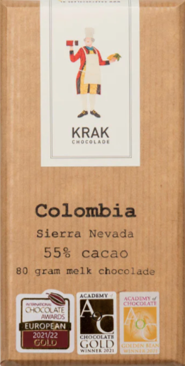 Krak Colombia - Sierra Nevada 55% Milk Chocolate Bar