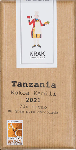 Krak Tanzania - Kokoa Kamili 70% Dark Chocolate Bar